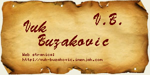 Vuk Buzaković vizit kartica